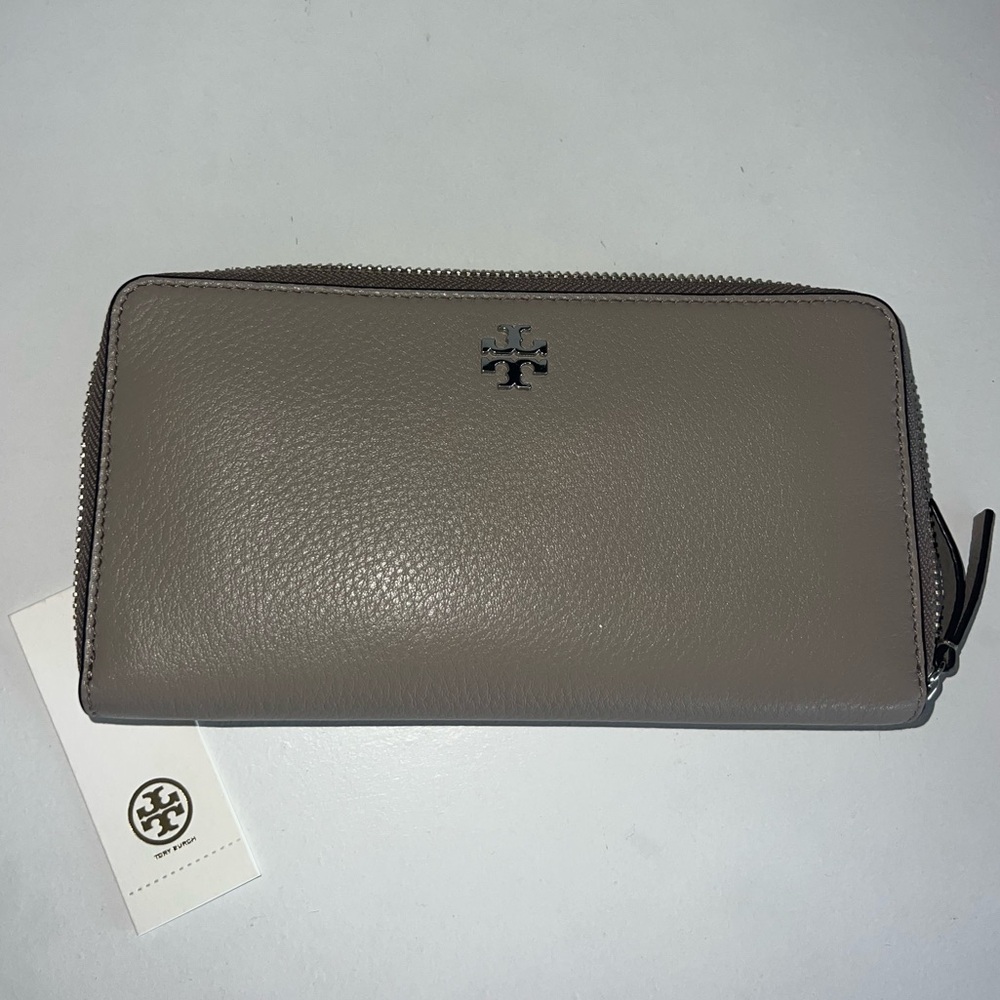 Tory Burch Grey Leather Wallet